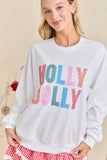 Holly Jolly Gingham Pullover: White