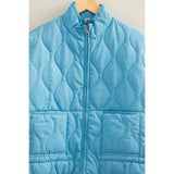 Cloudwave Quilted Jacket: Ocean Blue