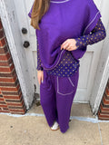 Hail Mary Mesh Top: Purple/ Yellow
