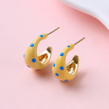 Dot Darling Earrings: Butter Yellow
