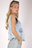 Dare To Denim Top: Lightwash