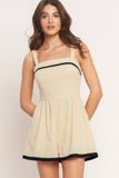Natural Beauty Romper: Taupe