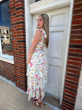Poppy Petals Maxi Dress: Peony Pink