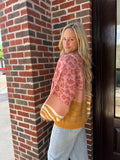 Wild Streak Cardigan: Pink Multi