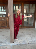 Weekend Win Lounge Set: Maroon
