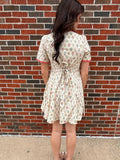 Whimsical Wildflowers Mini Dress : Cream