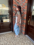 Country Grammar Top: Brown/Taupe
