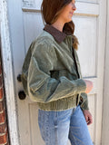 Retro Rambler Jacket: Olive/Leather