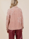 Flower Child Corded Jacket: Blush