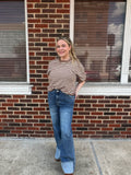 Staple Stripes Top: Mocha