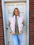 Frolicking Fancy Puffer Vest: Dust Pink
