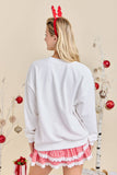Holly Jolly Gingham Pullover: White