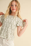 Floral Garden Top : Green Mix
