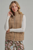 Fireside Quilted Vest: Caramel