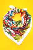 Among the Wildflowers Scarf: White Multi