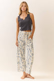 Vintage Charm Pants: White Multi