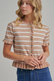 Sunday Market Top: Taupe/ Ivory