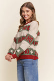 HoHoHo Sweater: Olive/Red