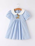 Ritzy Little Rabbit Collar Dress: Blue