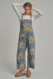 Blue Jean Bouquet Overalls: Lightwash