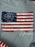 250 Years Of Freedom Tee: Lt Blue
