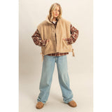 Sassy Sherpa Vest: Beige