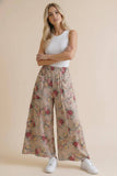 Vintage Floral Pants: Oatmeal