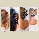 Open Hair Clip Blonde Tortoise: Large