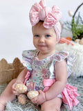 Floral Flutters Romper: Pastel Multi