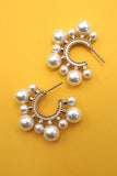 All About Pearls Hoop Earrings: Gold