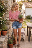 Perfectly Striped Top: Pink/ Royal