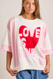 Love Is Kind Top: Light Pink Mix