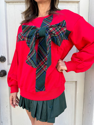 Wrap Me Up Sweatshirt: Red