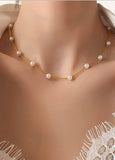 Pearl Girl Necklace: Gold