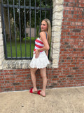 Free Falling Mini Skirt: White