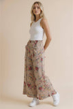 Vintage Floral Pants: Oatmeal