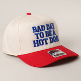 “Bad Day To Be A Hot Dog” Trucker Hat : Red