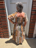 Golden Meadow Midi Dress: Fall Medley