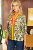Sunset Bazaar Top: Green Mix