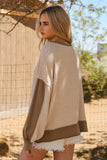 Color Blocked Beaut’ Sweatshirt: Oatmeal Multi