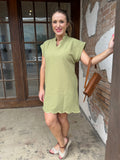 Normalize Scallops Dress: Green