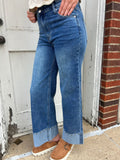 Camden Cuffed Denim: Medium Wash