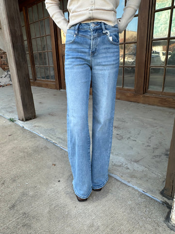 Hattie High Rise Denim: Medium Wash