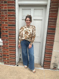 Fireside Florals Blouse: Sand Multi