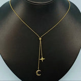 Star & Moon Charm Necklace