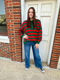 So Elfin’ Cute Sweater: Red/Green