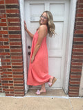 Summer Delight Dress: Coral
