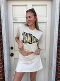 Game Day Pennant Tee: Natural Leopard