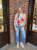 Garden Variety Top: White Multi
