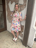 PLUS Rose Harmonies Dress: Multi